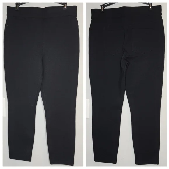 SPANX The Perfect Black Ponte Ankle Pant Pull-On Slimming Size XL 20202R